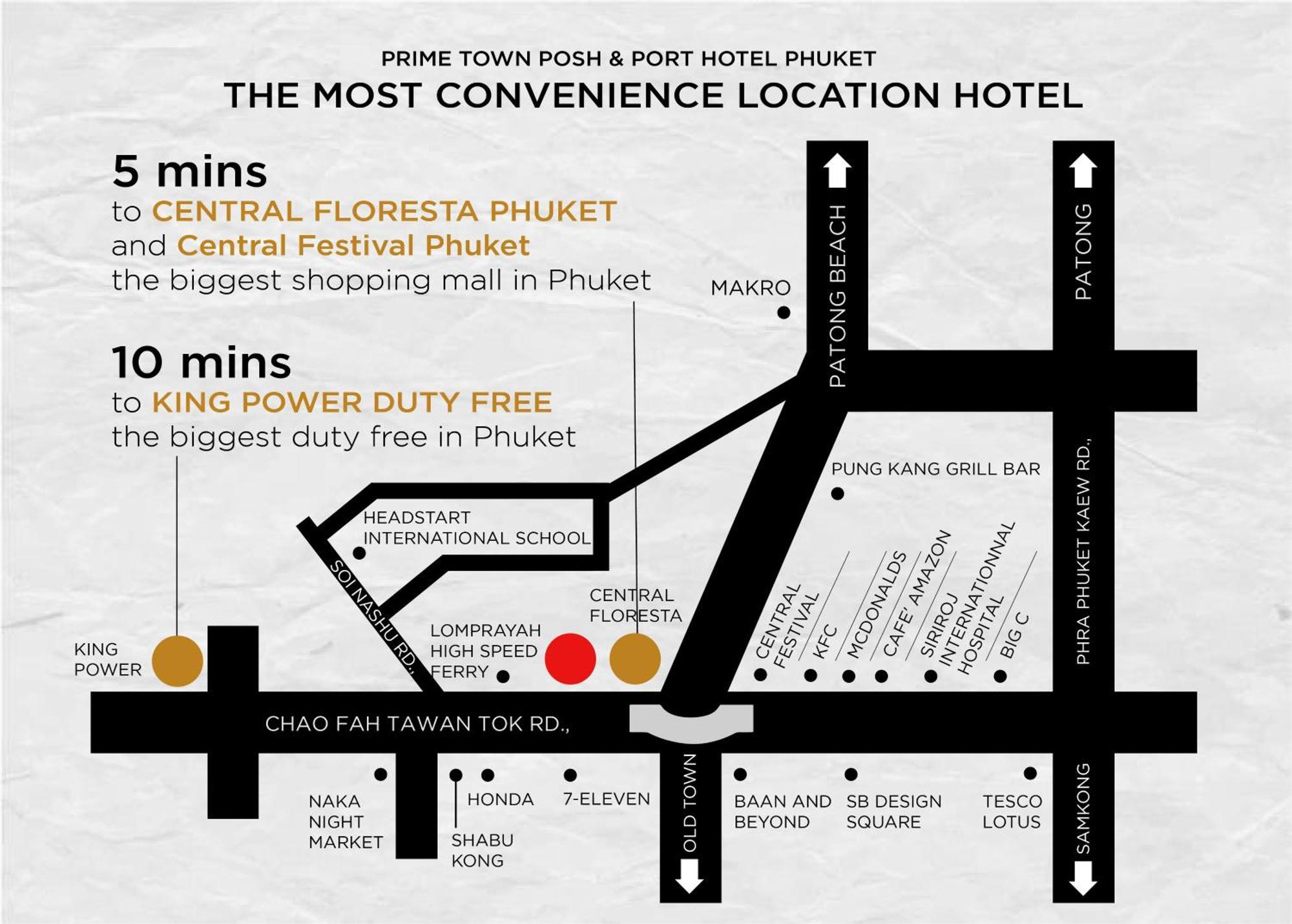 Prime Town - Posh & Port Hotel Phuket Exterior foto
